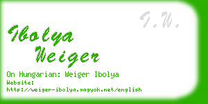 ibolya weiger business card